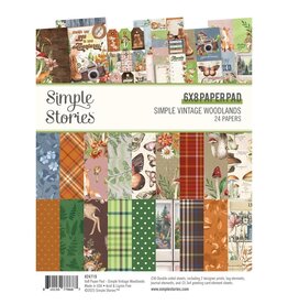 SIMPLE STORIES SIMPLE STORIES SIMPLE VINTAGE WOODLANDS 6x8 PAPER PAD 24 SHEETS