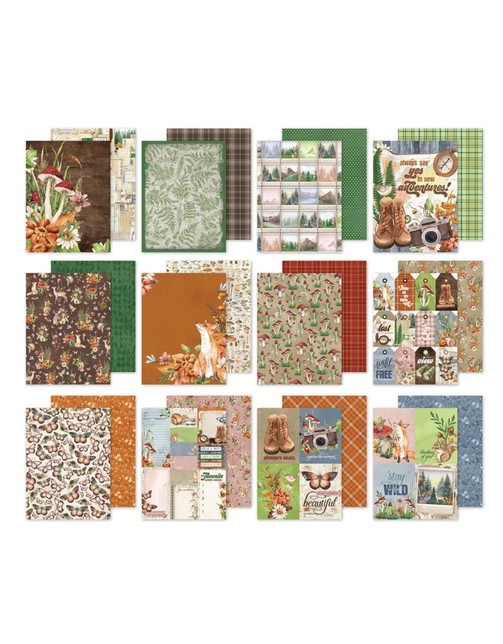 SIMPLE STORIES SIMPLE STORIES SIMPLE VINTAGE WOODLANDS 6x8 PAPER PAD 24 SHEETS