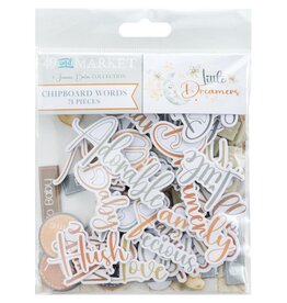 49 AND MARKET 49 AND MARKET LITTLE DREAMER CHIPBOARD WORDS 71 PIECES