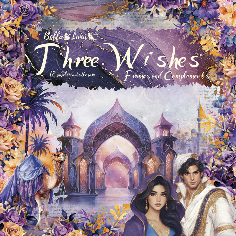 BELLA LUNA BELLA LUNA THREE WISHES FRAMES AND COMPLIMENTS 12x12 COLLECTION PACK