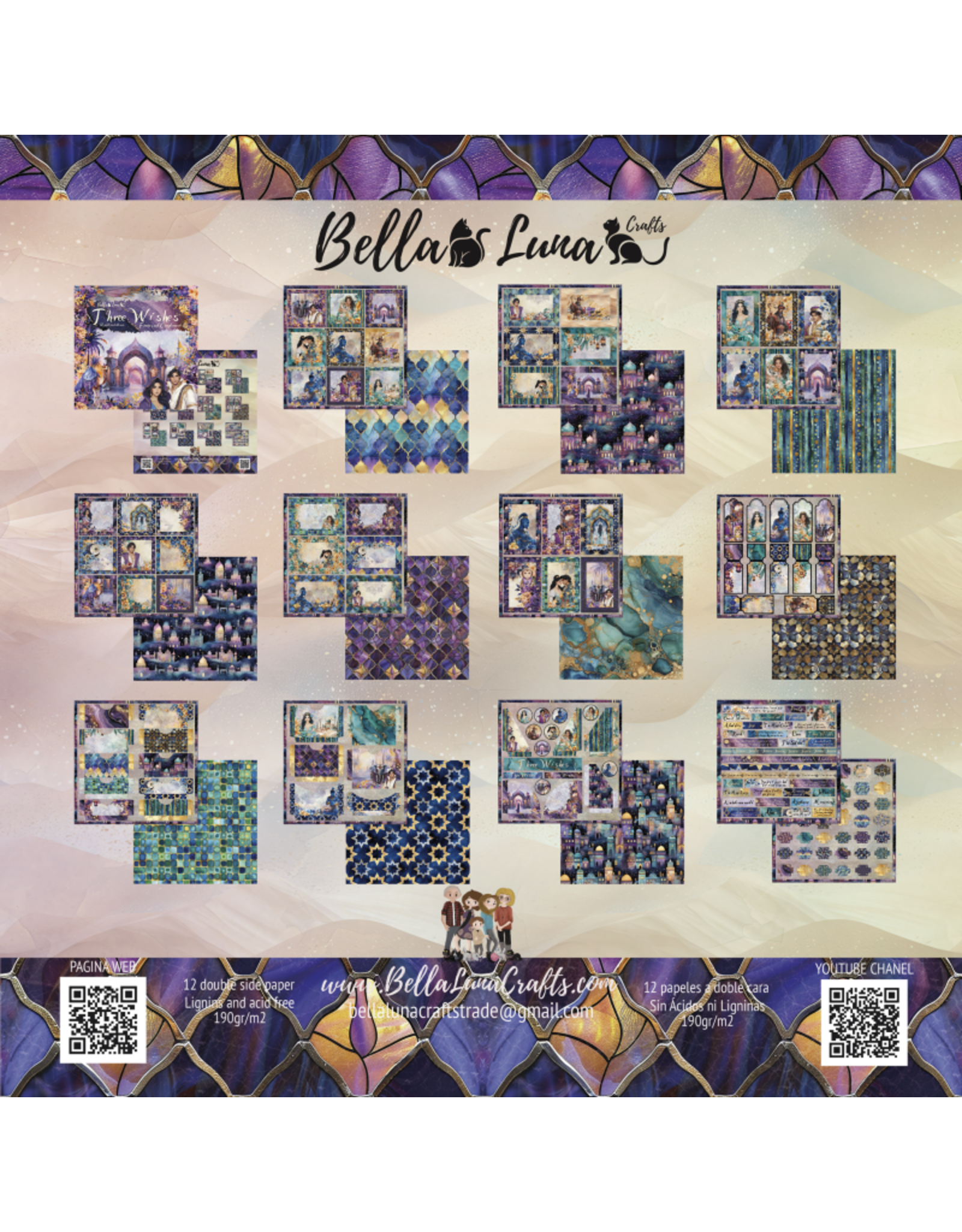 BELLA LUNA BELLA LUNA THREE WISHES FRAMES AND COMPLIMENTS 12x12 COLLECTION PACK