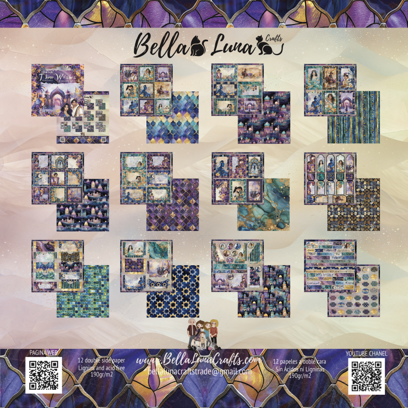 BELLA LUNA BELLA LUNA THREE WISHES FRAMES AND COMPLIMENTS 12x12 COLLECTION PACK