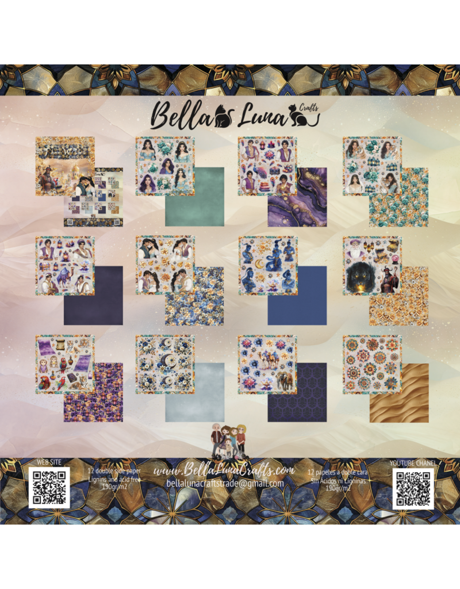 BELLA LUNA BELLA LUNA THREE WISHES CUT OUTS 8x8 COLLECTION PACK