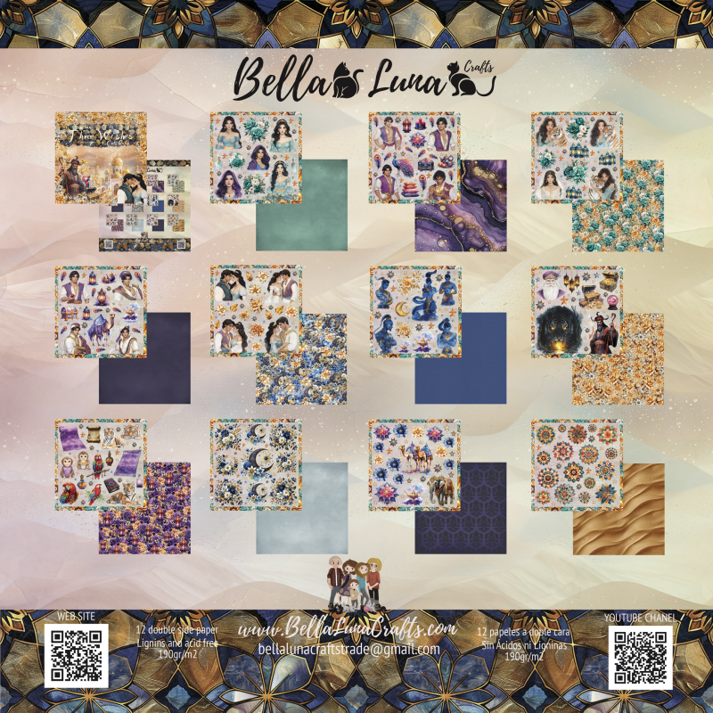 BELLA LUNA BELLA LUNA THREE WISHES CUT OUTS 8x8 COLLECTION PACK