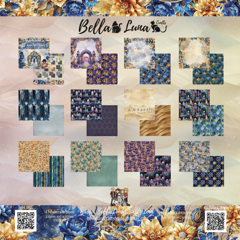 BELLA LUNA BELLA LUNA THREE WISHES BASICS 8x8 COLLECTION PACK