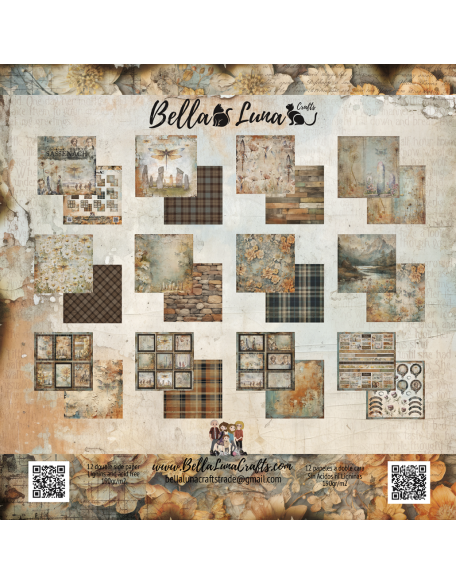 BELLA LUNA BELLA LUNA SASSENACH BASICS 8x8 COLLECTION PACK