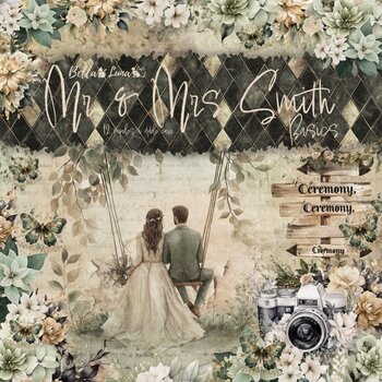 BELLA LUNA BELLA LUNA MR & MRS SMITH BASICS 12x12 COLLECTION PACK