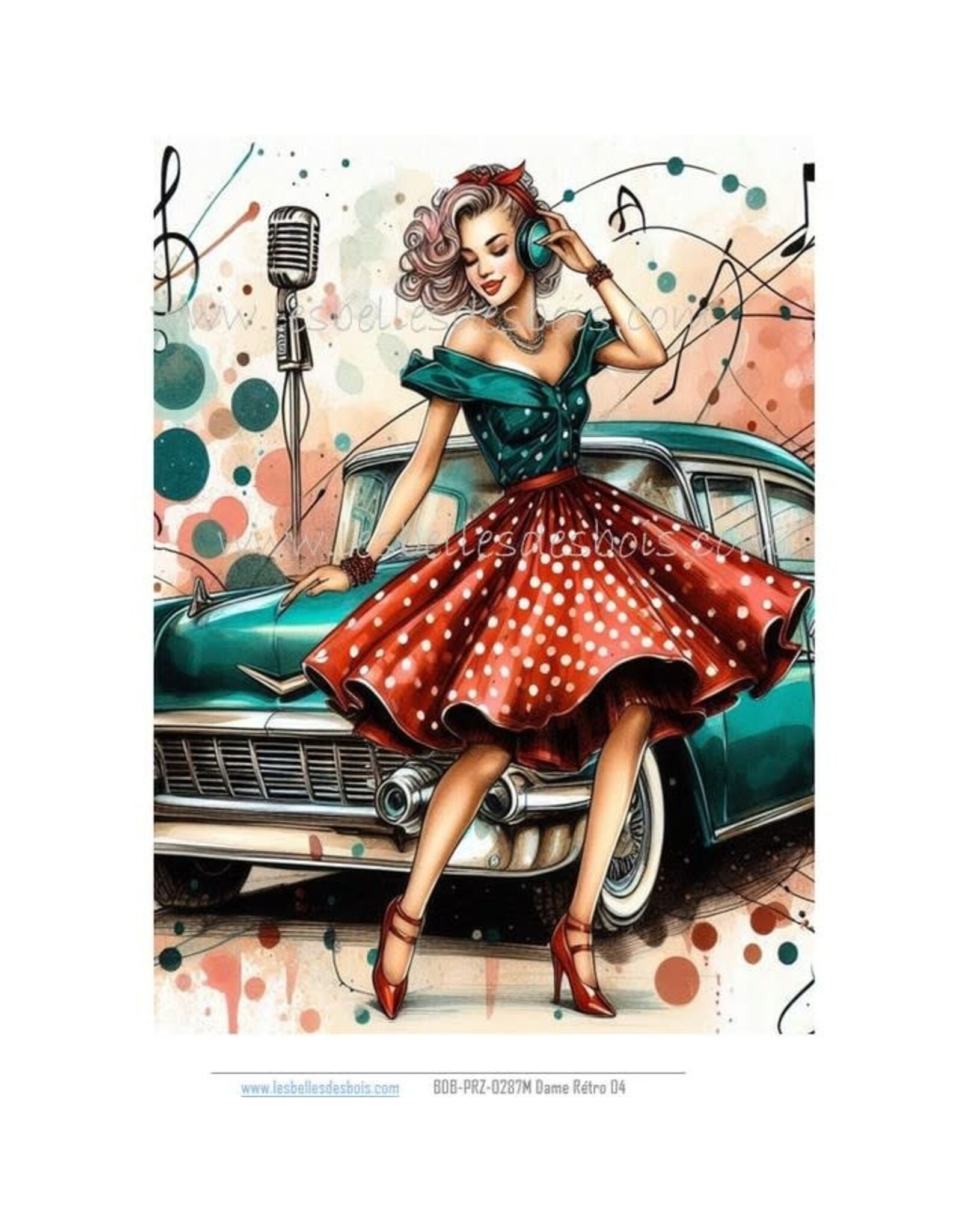 LES BELLES DES BOIS LES BELLES DES BOIS RETRO 5 SMALL RICE PAPER