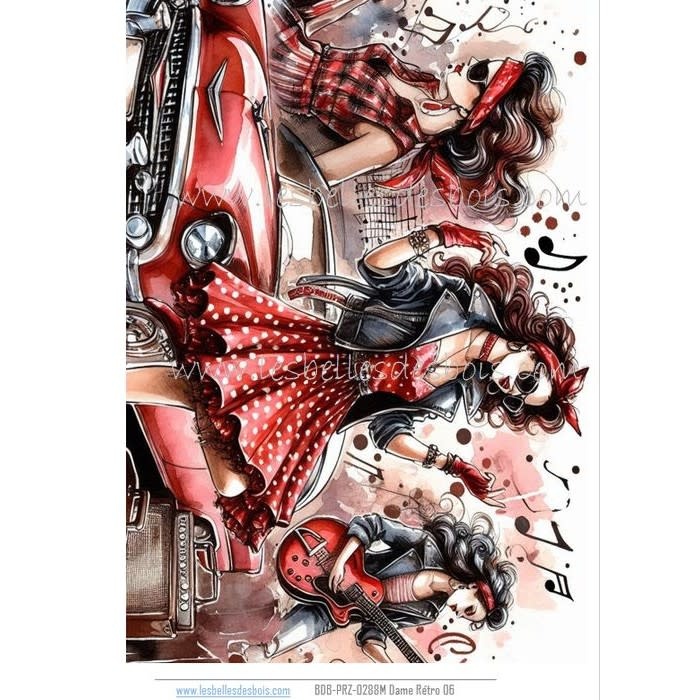 LES BELLES DES BOIS LES BELLES DES BOIS RETRO 6 RICE PAPER