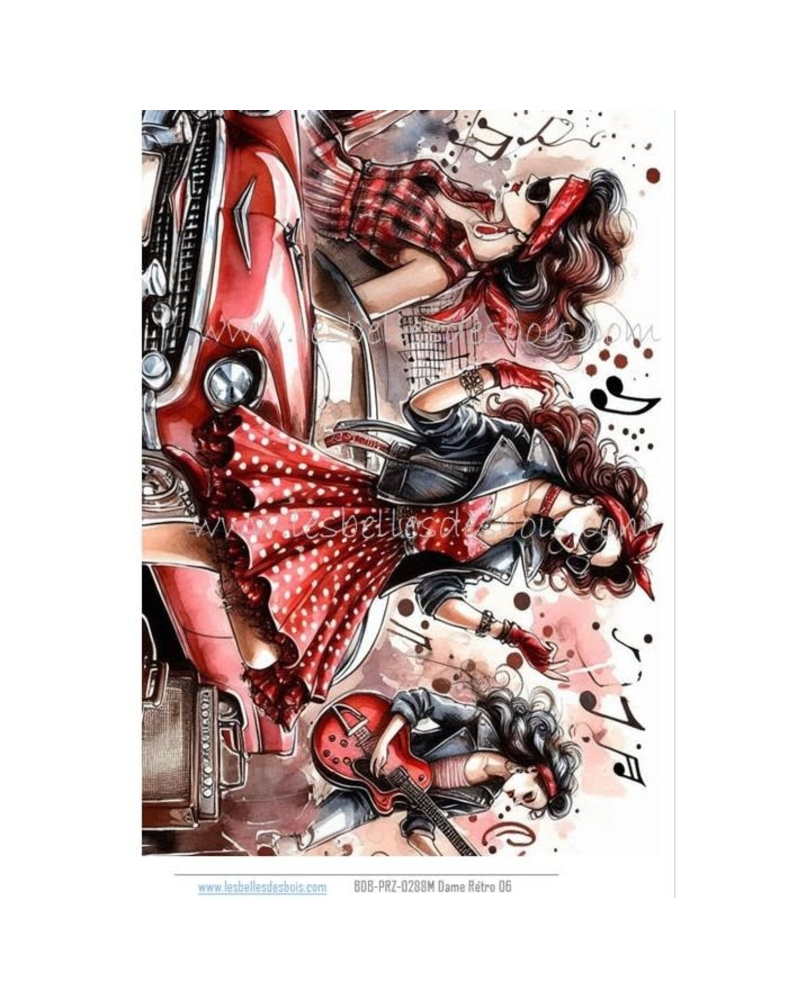 LES BELLES DES BOIS LES BELLES DES BOIS RETRO 6 RICE PAPER