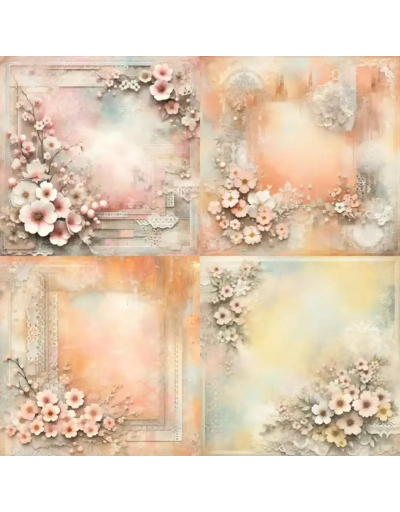 SIMPLY STATED SIMPLY STATED RAINBOW FLORALS 9 12x12 CARDSTOCK