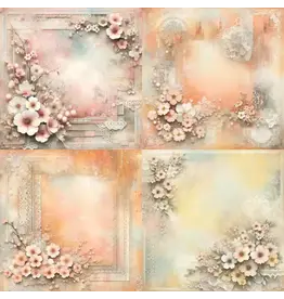 SIMPLY STATED SIMPLY STATED RAINBOW FLORALS 9 12x12 CARDSTOCK