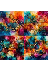 SIMPLY STATED SIMPLY STATED COLORFUL ALCOHOL INK 9 12x12 CARDSTOCK