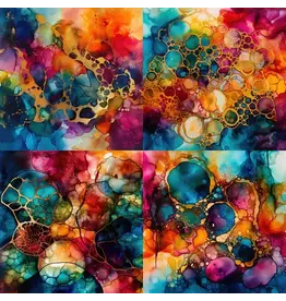 SIMPLY STATED SIMPLY STATED COLORFUL ALCOHOL INK 9 12x12 CARDSTOCK