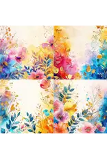 SIMPLY STATED SIMPLY STATED BRIGHT FLORALS 10 12x12 CARDSTOCK