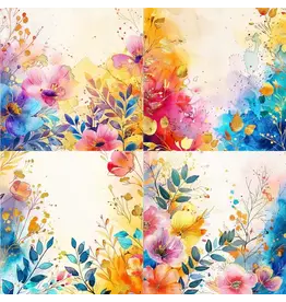 SIMPLY STATED SIMPLY STATED BRIGHT FLORALS 10 12x12 CARDSTOCK