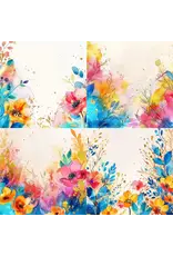 SIMPLY STATED SIMPLY STATED BRIGHT FLORALS 9 12x12 CARDSTOCK