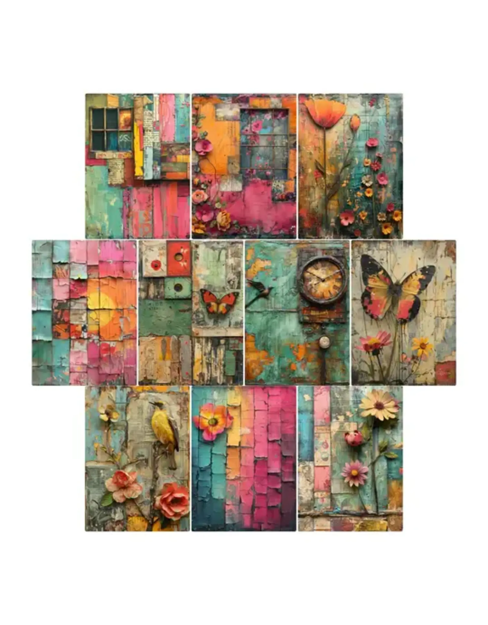 SIMPLY STATED SIMPLY STATED COLORFUL COLLAGE 2.5x3.5 PROJECT BASE