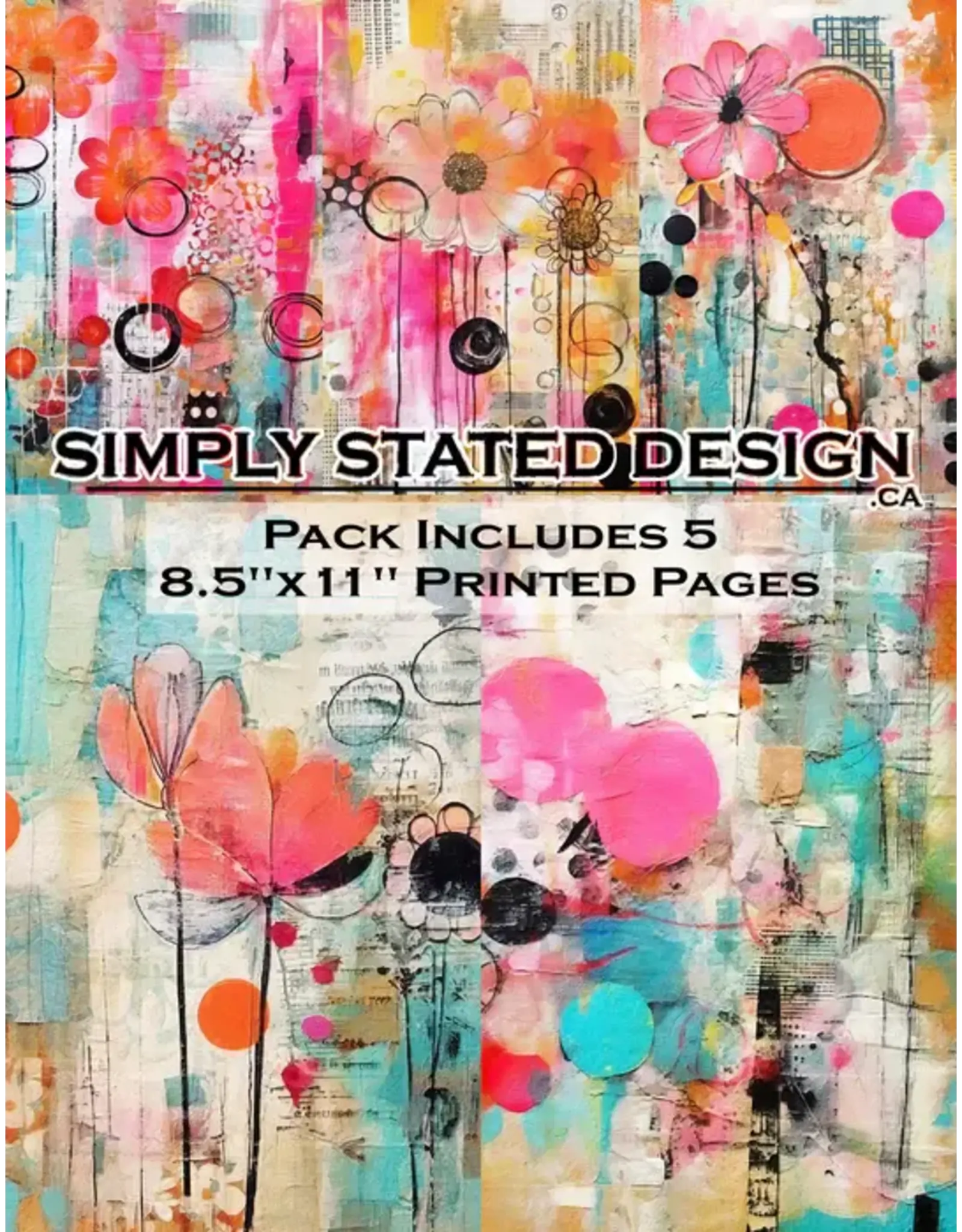 SIMPLY STATED SIMPLY STATED ABSTRACT PAINTINGS 8.5x11 PAPER PACK