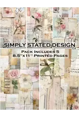 SIMPLY STATED SIMPLY STATED VINTAGE PASTEL COLLAGE 8.5x11 PAPER PACK