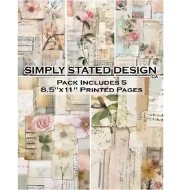 SIMPLY STATED SIMPLY STATED VINTAGE PASTEL COLLAGE 8.5x11 PAPER PACK