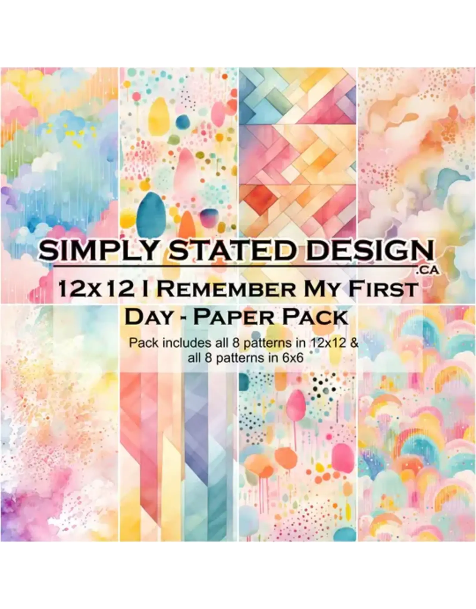 SIMPLY STATED SIMPLY STATED I REMEMBER MY FIRST DAY 12x12 PAPER PACK