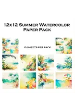 SIMPLY STATED SIMPLY STATED WATERCOLOR SUMMER 12x12 PAPER PACK