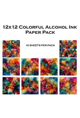 SIMPLY STATED SIMPLY STATED COLORFUL ALCOHOL INK 12x12 PAPER PACK