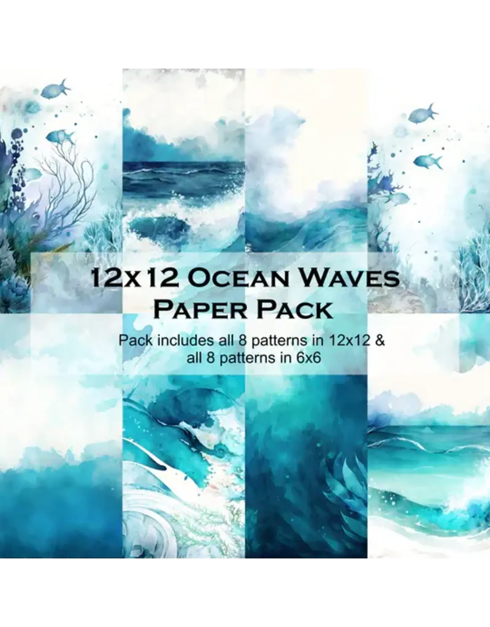 SIMPLY STATED SIMPLY STATED OCEAN WAVES 12x12 PAPER PACK