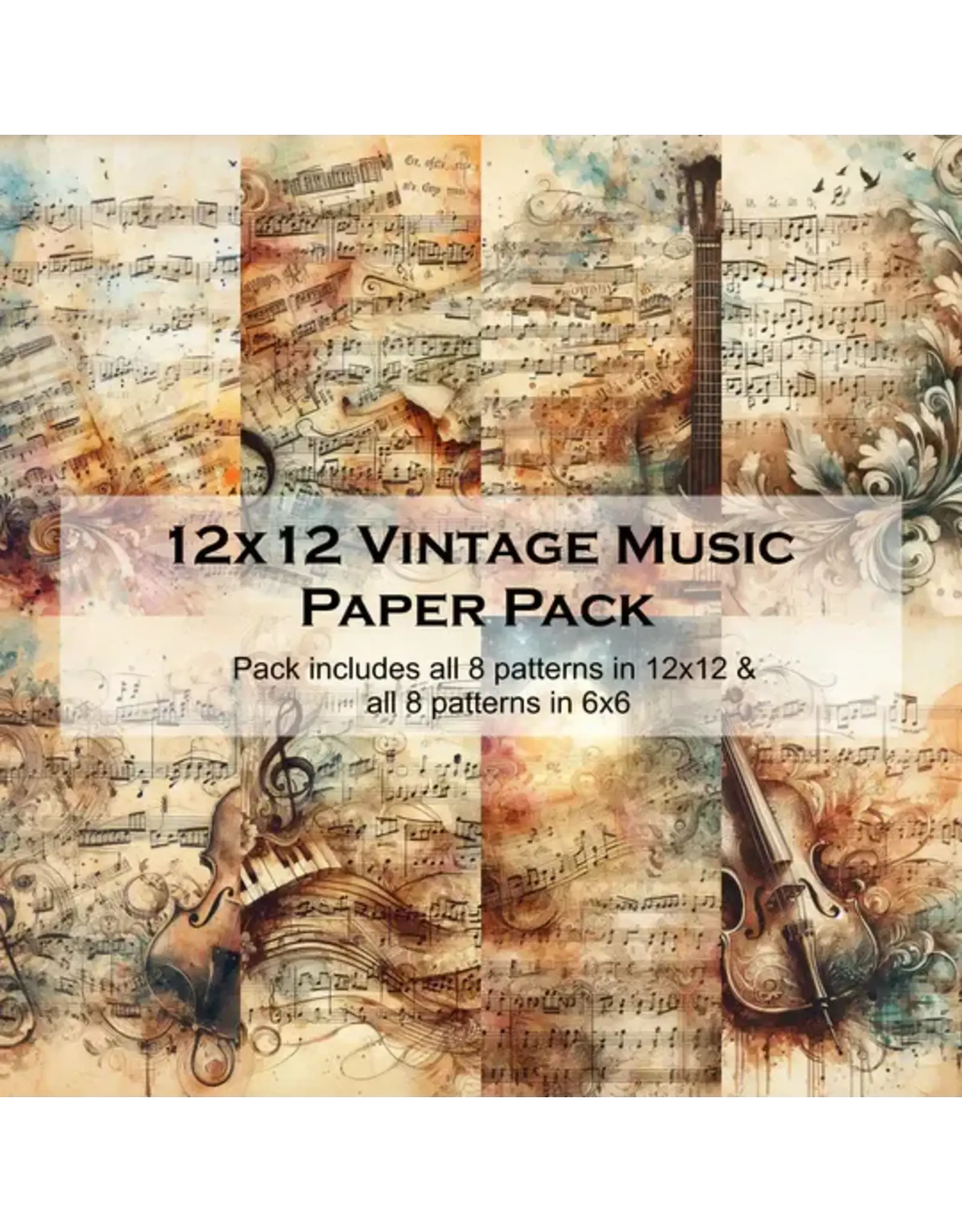 SIMPLY STATED SIMPLY STATED VINTAGE MUSIC 12x12 PAPER PACK