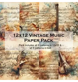 SIMPLY STATED SIMPLY STATED VINTAGE MUSIC 12x12 PAPER PACK