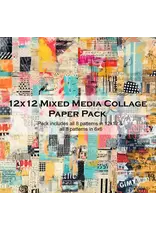 SIMPLY STATED SIMPLY STATED MIXED MEDIA COLLAGE 12x12 PAPER PACK