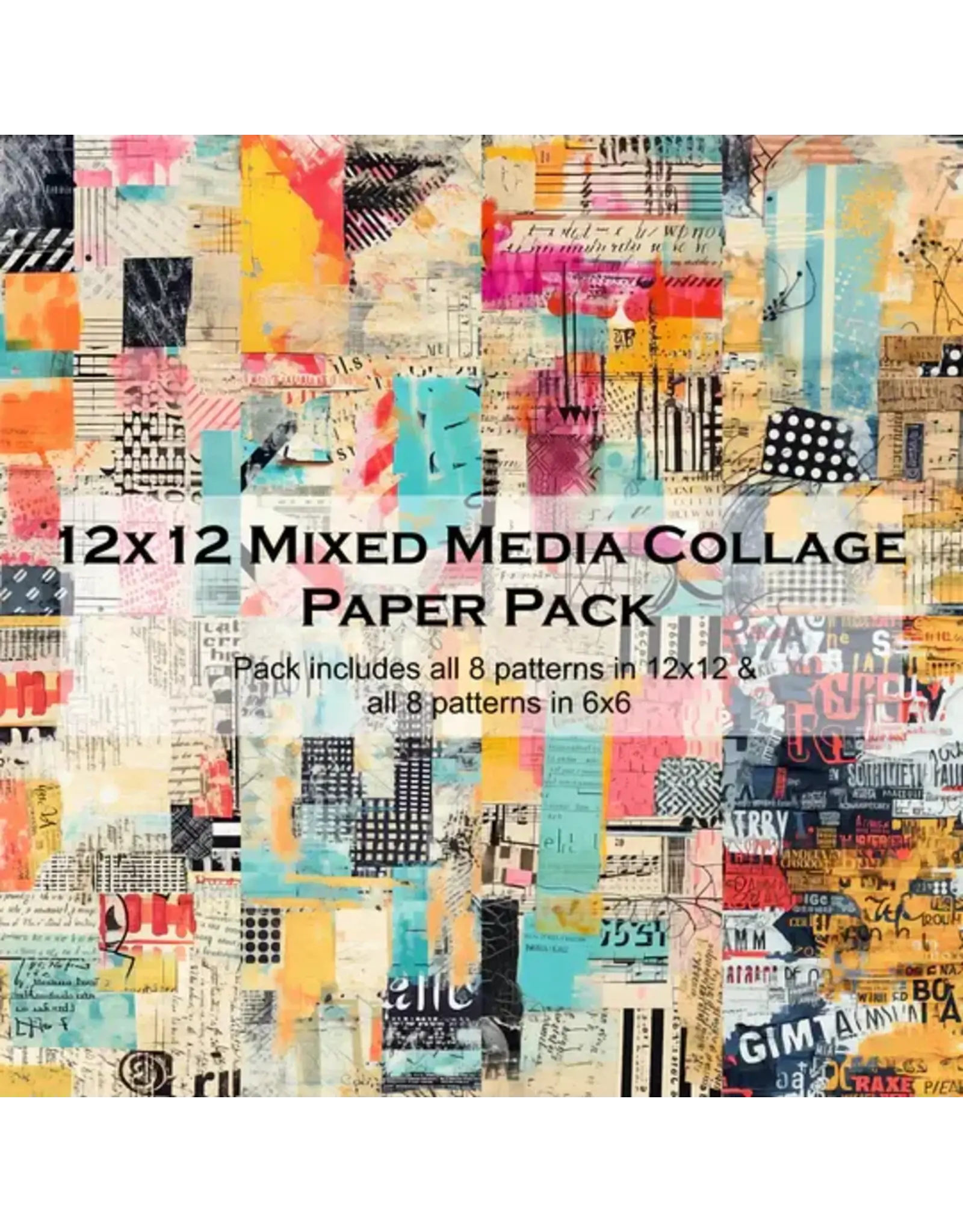 SIMPLY STATED SIMPLY STATED MIXED MEDIA COLLAGE 12x12 PAPER PACK