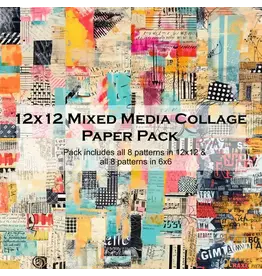 SIMPLY STATED SIMPLY STATED MIXED MEDIA COLLAGE 12x12 PAPER PACK