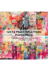 SIMPLY STATED SIMPLY STATED PAINT SPLATTER 12x12 PAPER PACK
