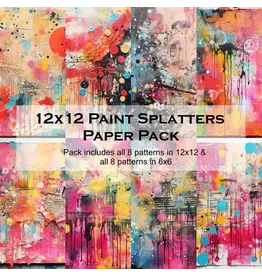 SIMPLY STATED SIMPLY STATED PAINT SPLATTER 12x12 PAPER PACK