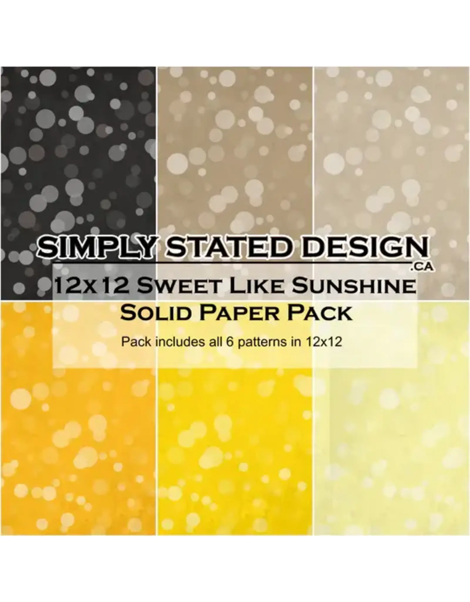 SIMPLY STATED SIMPLY STATED SWEET LIKE SUNSHINE 12x12 SOLID PAPER PACK