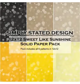 SIMPLY STATED SIMPLY STATED SWEET LIKE SUNSHINE 12x12 SOLID PAPER PACK