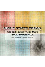 SIMPLY STATED SIMPLY STATED MID CENTURY MOM 12x12 SOLID PAPER PACK