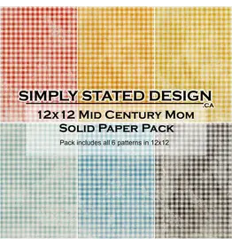 SIMPLY STATED SIMPLY STATED MID CENTURY MOM 12x12 SOLID PAPER PACK