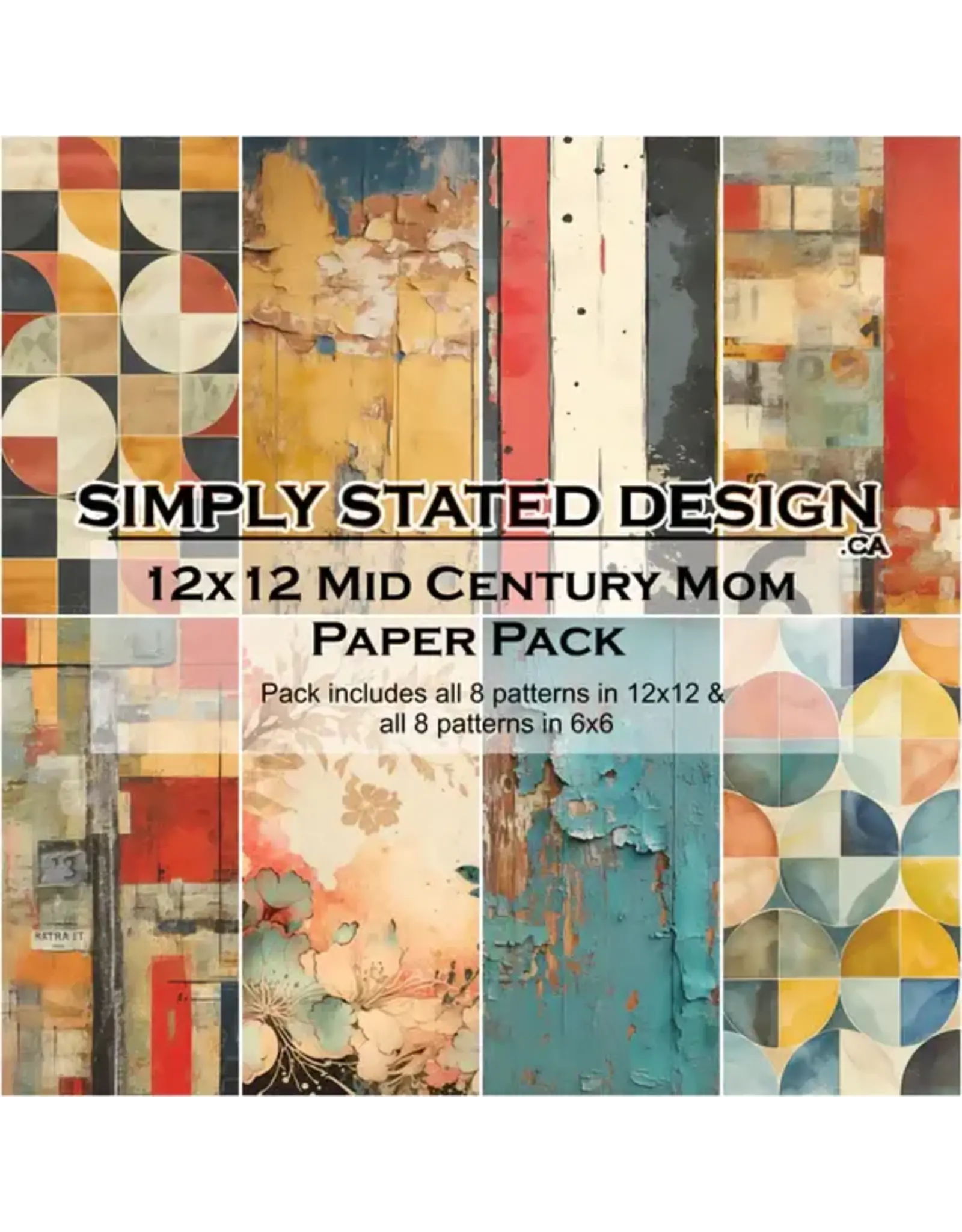 SIMPLY STATED SIMPLY STATED MID CENTURY MOM 12x12 PAPER PACK