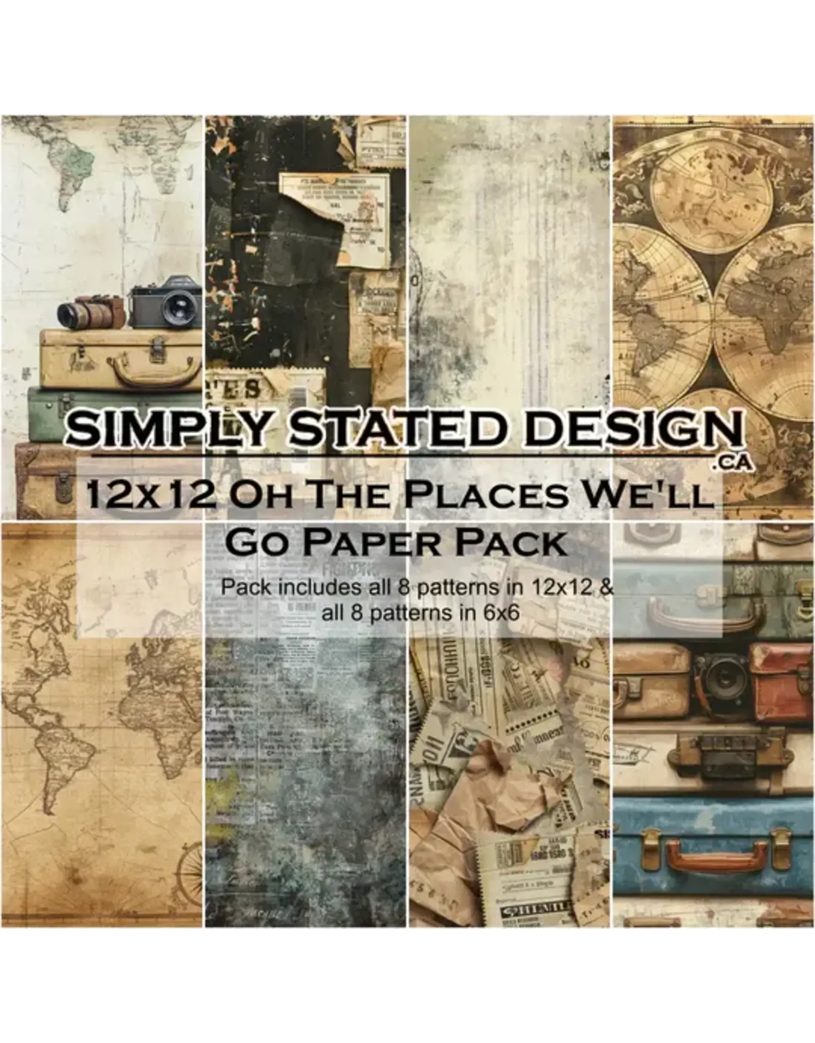 SIMPLY STATED SIMPLY STATED OH THE PLACES WE'LL GO 12x12 PAPER PACK
