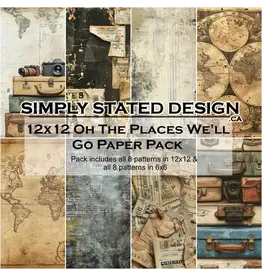 SIMPLY STATED SIMPLY STATED OH THE PLACES WE'LL GO 12x12 PAPER PACK