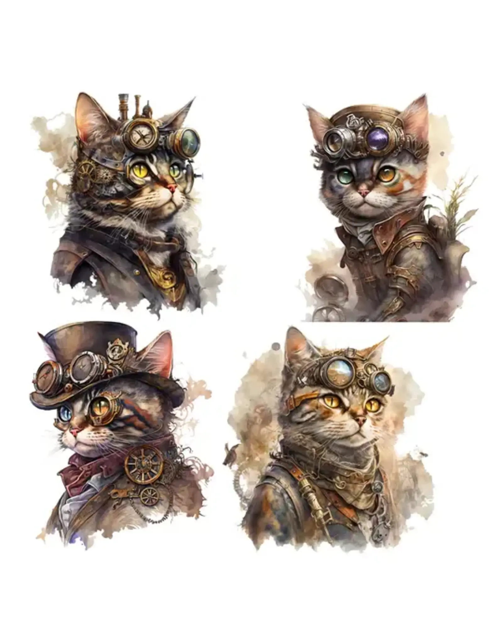 SIMPLY STATED SIMPLY STATED STEAMPUNK CATS XL GLOSSY EPHEMERA