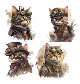 SIMPLY STATED SIMPLY STATED STEAMPUNK CATS XL GLOSSY EPHEMERA