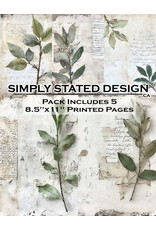 SIMPLY STATED SIMPLY STATED SCRIPTED BOTANICALS 8.5x11 PAPER PACK