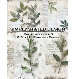 SIMPLY STATED SIMPLY STATED SCRIPTED BOTANICALS 8.5x11 PAPER PACK
