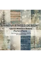 SIMPLY STATED SIMPLY STATED WINTER BIRDS 12x12 PAPER PACK