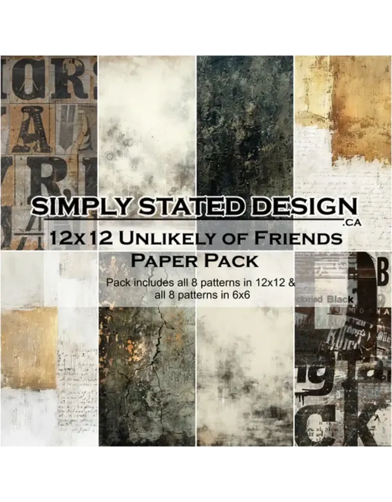 SIMPLY STATED SIMPLY STATED UNLIKELY OF FRIENDS 12x12 PAPER PACK