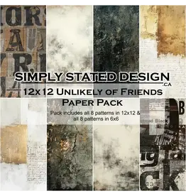 SIMPLY STATED SIMPLY STATED UNLIKELY OF FRIENDS 12x12 PAPER PACK